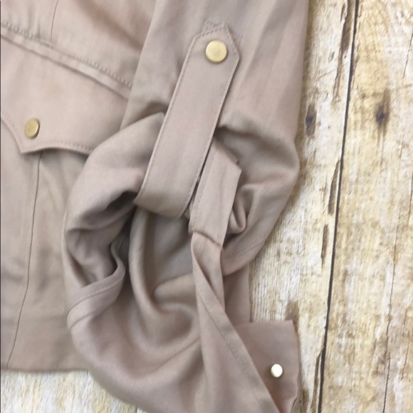 Ann Taylor Asymmetrical Tan Jacket M - Picture 6 of 7